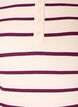 T-shirt met strepen en geribde knoopdetails, Paars, Packshot image number 2