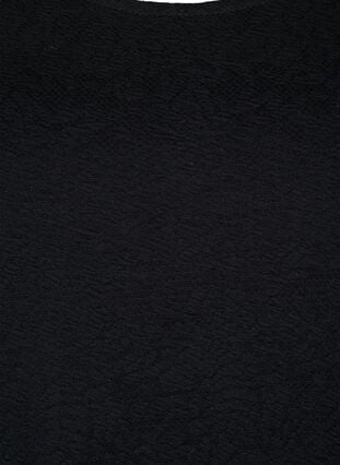 Blouse met lange mouwen en textuur, Black, Packshot image number 2