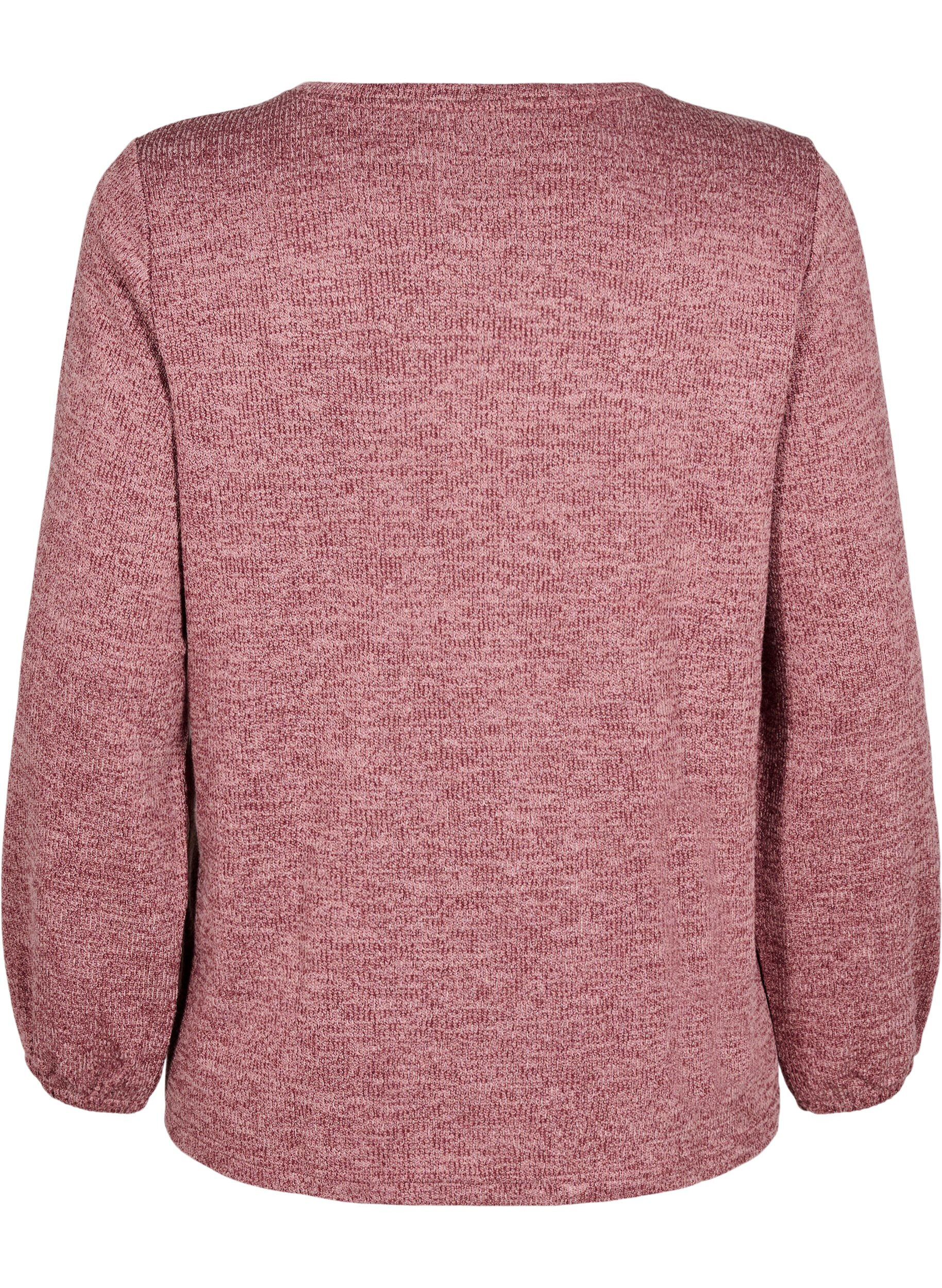 Zizzi FLASH - Jersey blouse met lange mouwen, Rood, Packshot image number 1