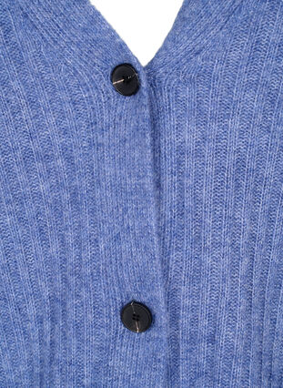 Gemêleerd vest in ribtricot, Gray Blue Mel., Packshot image number 2