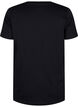 Katoenen T-shirt met strasmotief, Black w. Dream, Packshot image number 1