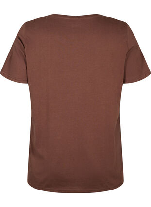 T-paita ekologisesta puuvillasta painatuksella , Chestnut W. Be GF, Packshot image number 1