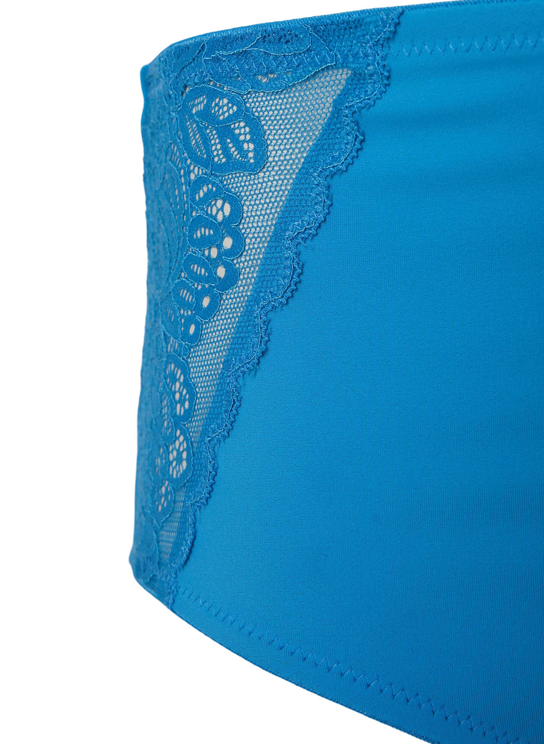 Zizzi Slip met regelmatige taille en kant, Cendre Blue, Packshot image number 2