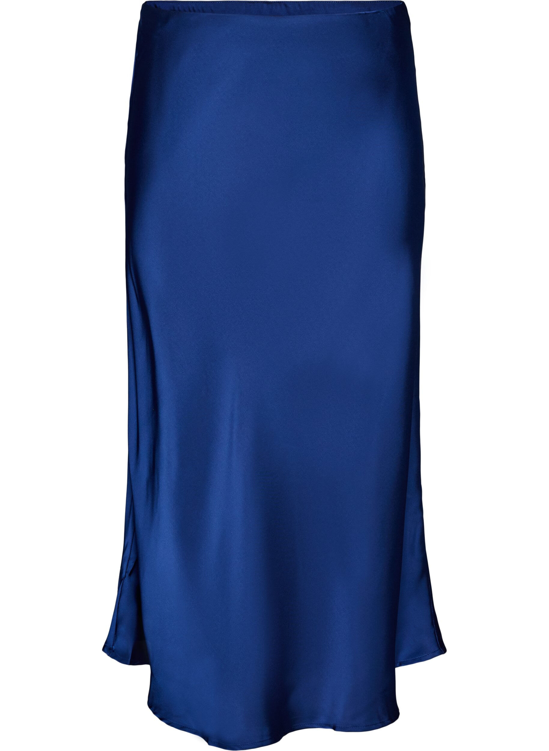 ZizziSatijnen midirok, Blauw, Packshot image number 0