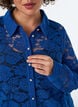 Kanten shirt met parelknopen, Blauw, Model image number 3