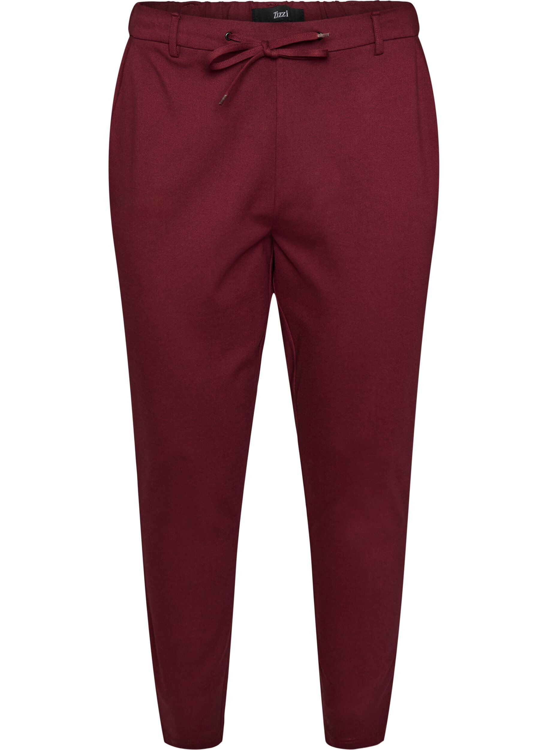 ZizziCropped Maddison broek, Rood, Packshot image number 0
