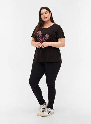 Katoenen t-shirt met korte mouwen, Black LOS ANGELES, Model image number 2