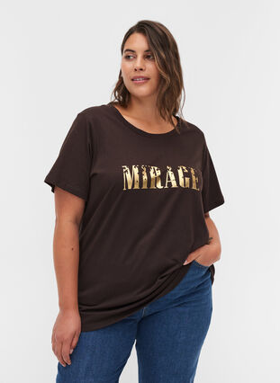 T-shirt met print in biologisch katoen, Molé, Model image number 0
