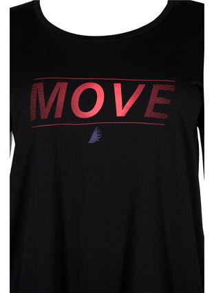 Sport-T-shirt met print, Black w. Stripe Move, Packshot image number 2