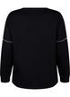 Sweatshirt met contrasterende stiksels, Black, Packshot image number 1