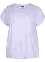 Gemêleerd t-shirt met korte mouwen, Lavender Mél