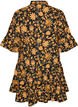 Katoenen bloemenjurk met ruchedetails en een losse A-lijn vorm, Oranje, Packshot image number 1