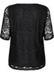 Kanten blouse met decoratieve knopen, Zwart, Packshot image number 1