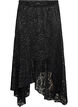 Kanten midirok met pailletten, Zwart, Packshot image number 0