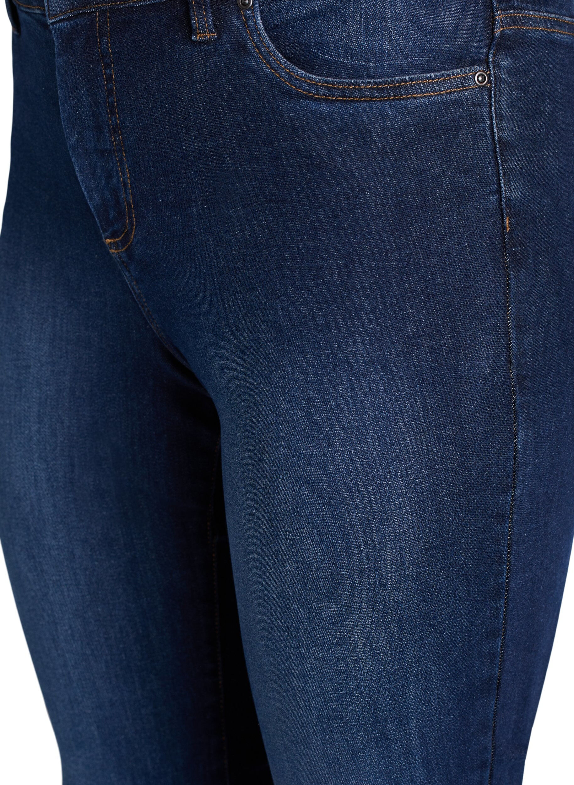 Zizzi Strakke pasvorm jeans met een normale taille, Dark Blue, Packshot image number 2