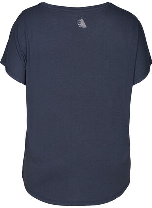 Sportshirt met korte mouwen en print, Graphite, Packshot image number 1