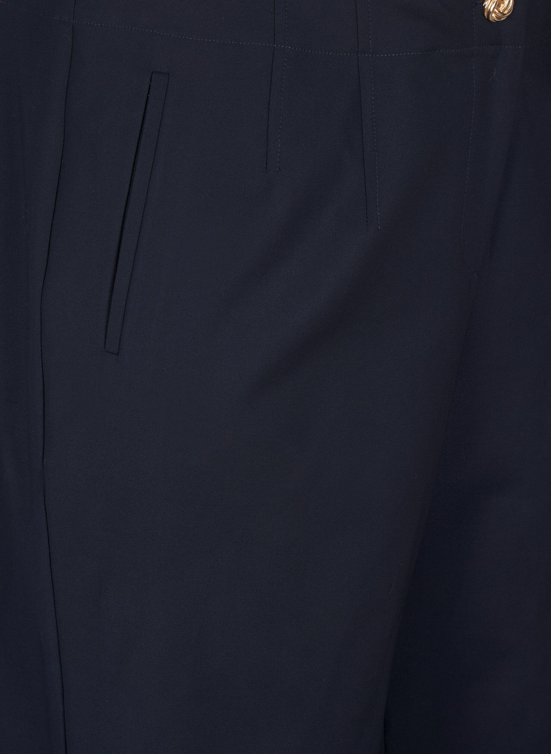 Zizzi Straight fit broek met een hoge taille, Blauw, Packshot image number 2