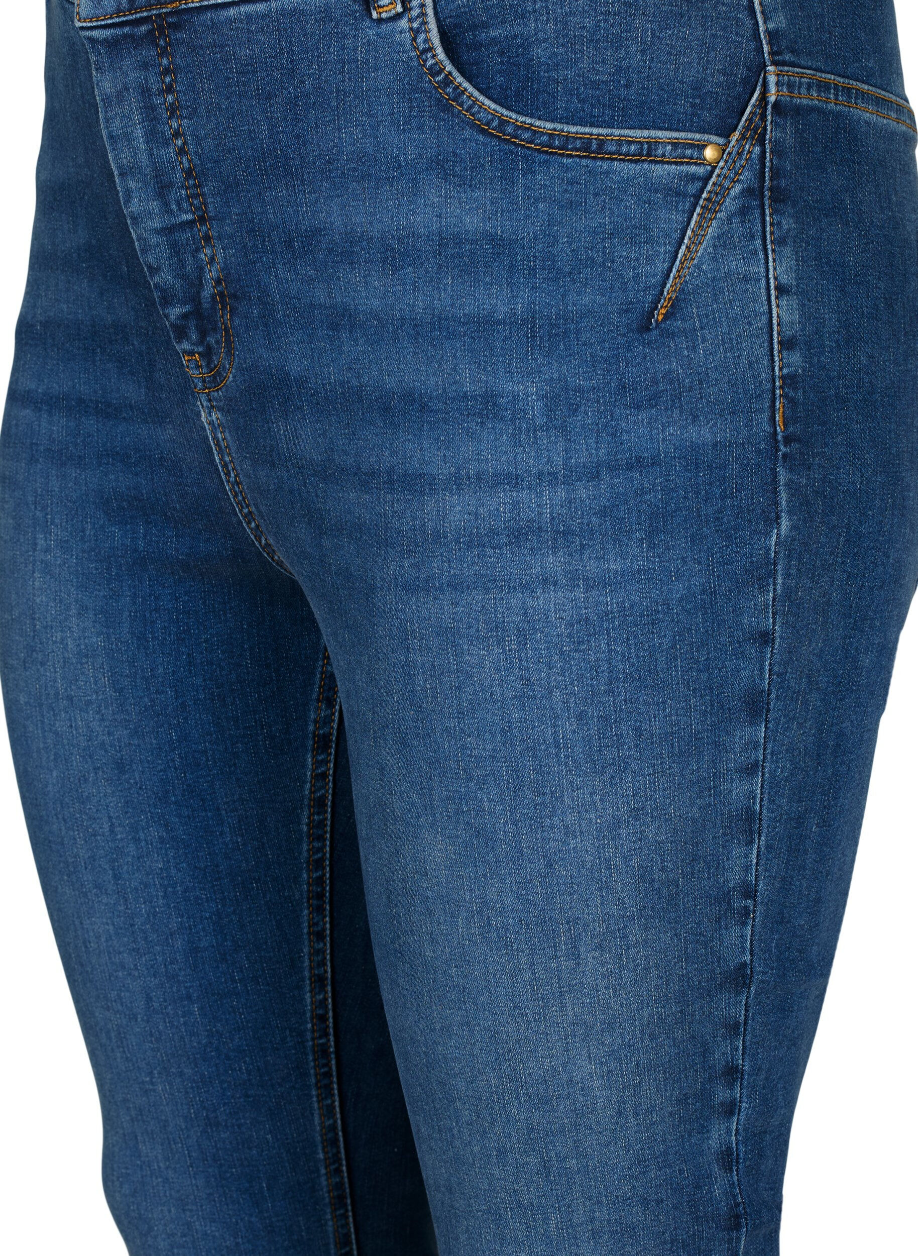 Zizzi Super slanke Amy jeans met hoge taille, Blue denim, Packshot image number 2