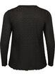 Blouse met ajourpatroon en lange mouwen, Zwart, Packshot image number 1