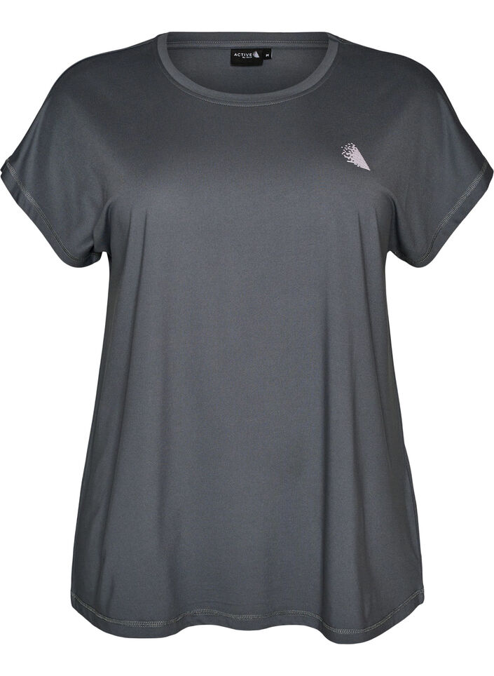 Effen gekleurd trainingsshirt, Grijs, Packshot image number 0