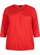 Katoenen blouse met 3/4 mouwen, Fiery Red, Packshot image number 0