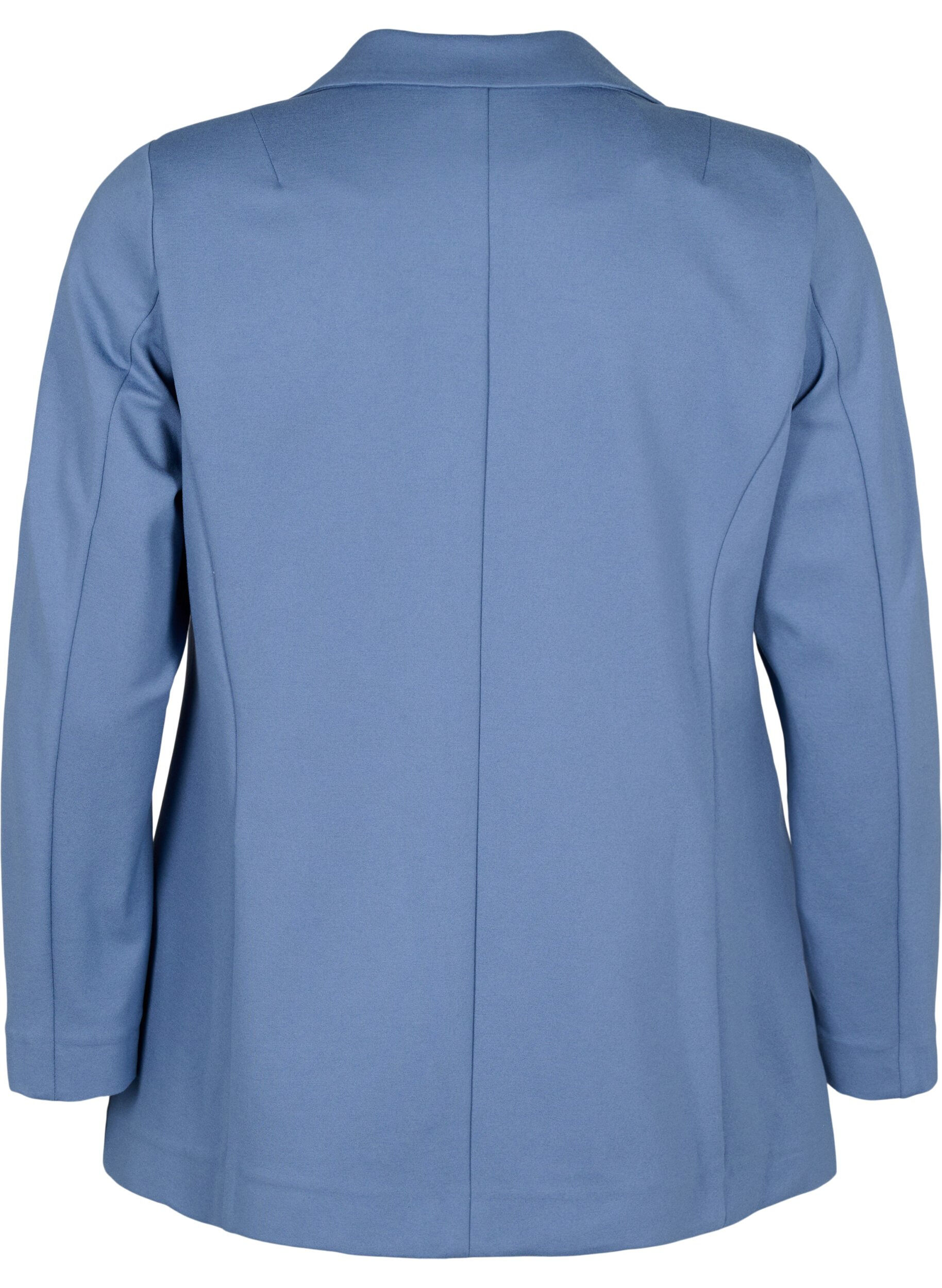 Zizzi Eenvoudige blazer met knoopsluiting, Blauw, Packshot image number 1