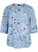 Blouse met bloemendesign en 3/4 mouw, Outline Flower, Packshot image number 0
