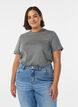 Basic katoenen T-shirt met ronde hals, Grijs, Model image number 0