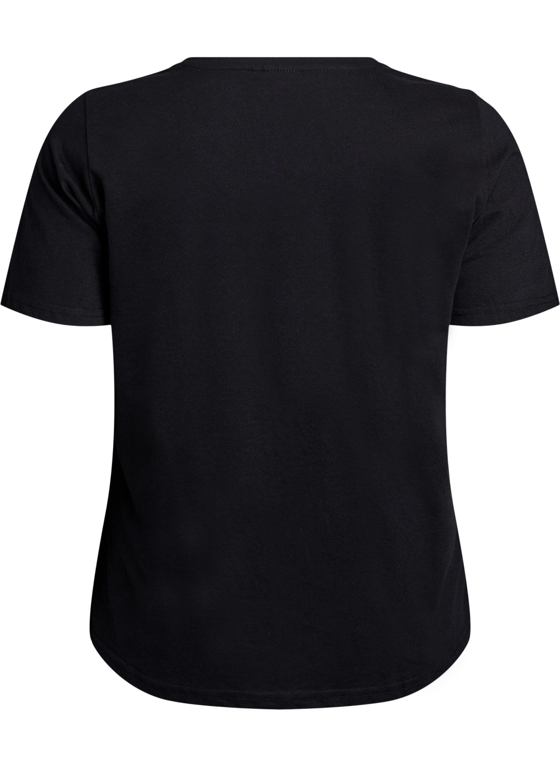 ZizziT-shirt met print, Zwart, Packshot image number 1