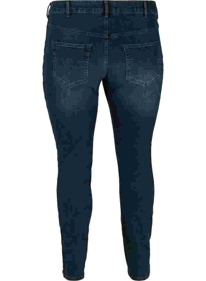 Slim fit Emily jeans met klinknagels, Dark blue, Packshot image number 1