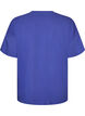 T-shirt van biologisch katoen met klein frontmotief, Blauw, Packshot image number 1