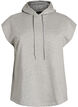 Sweatvest met capuchon en schoudervulling, Grijs, Packshot image number 0