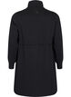 Korte sweatshirt jurk met een col en verstelbare taille, Black, Packshot image number 1