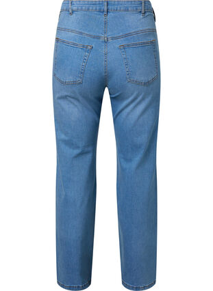 Gemma jeans met hoge taille en normale pasvorm, Light blue, Packshot image number 1