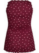 Top met print en kanten rand, Rood, Packshot image number 1