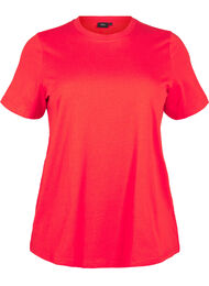 Basic katoenen T-shirt met ronde hals, Rood