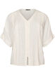 Viscose blouse met crochet detail en knopen, Vanille, Packshot image number 0