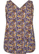 Top met print en V-hals, Blauw, Packshot image number 0