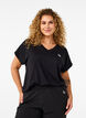 T-shirt met V-hals, Black, Model image number 0