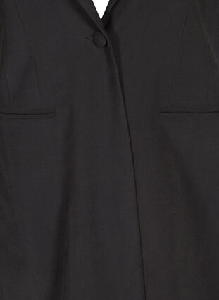 Lange klassieke blazer in viscose, Black, Packshot image number 2