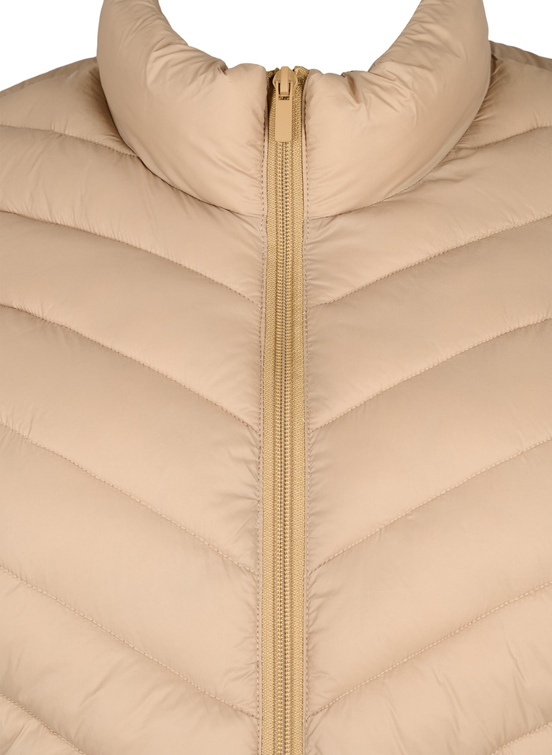 Zizzi Lichtgewicht jas met zakken, Bruin, Packshot image number 2