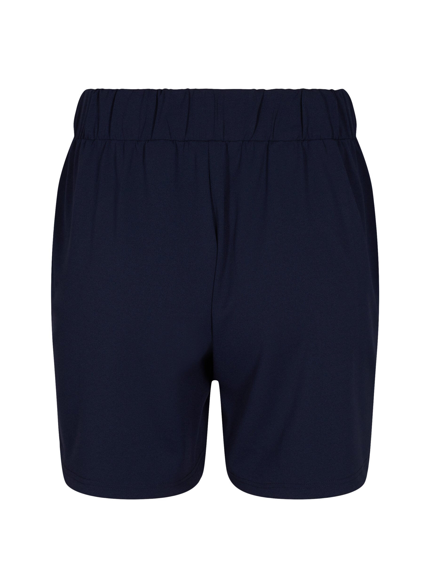 ZizziKorte broek met zakken en losse pasvorm, Blauw, Packshot image number 1