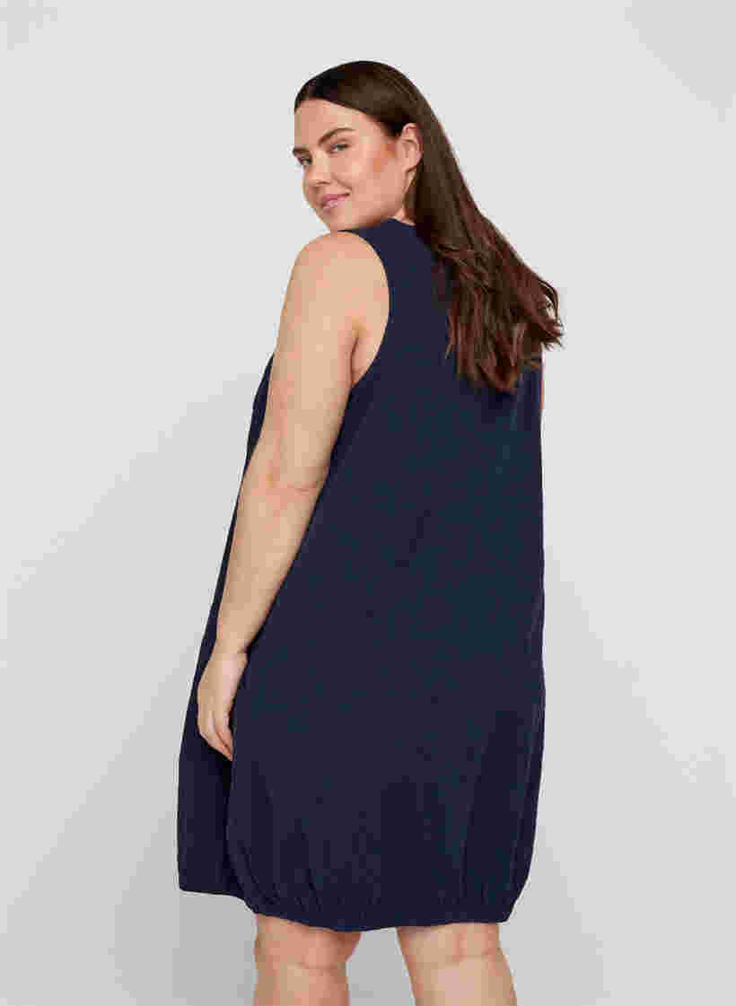 Mouwloze katoenen jurk, Night Sky, Model image number 1