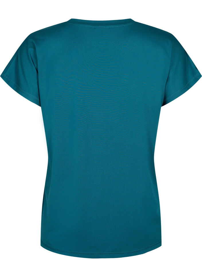 Losse trainingsshirt met v-hals, Groen, Packshot image number 1