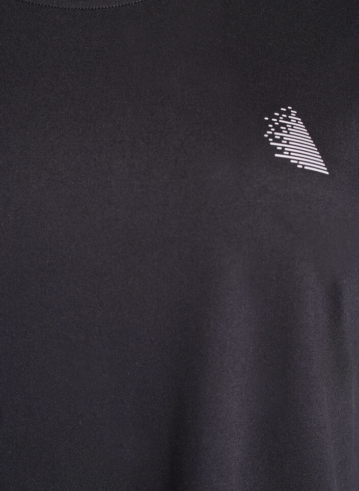 Effen gekleurd trainingsshirt, Zwart, Packshot