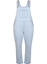 Gestreepte denim overall, Blauw