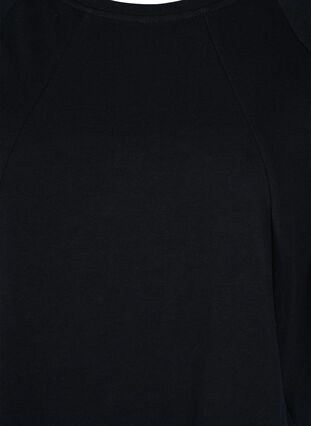 Promotieartikel - Katoenen sweatjurk met zakken en 3/4 mouwen, Black, Packshot image number 2