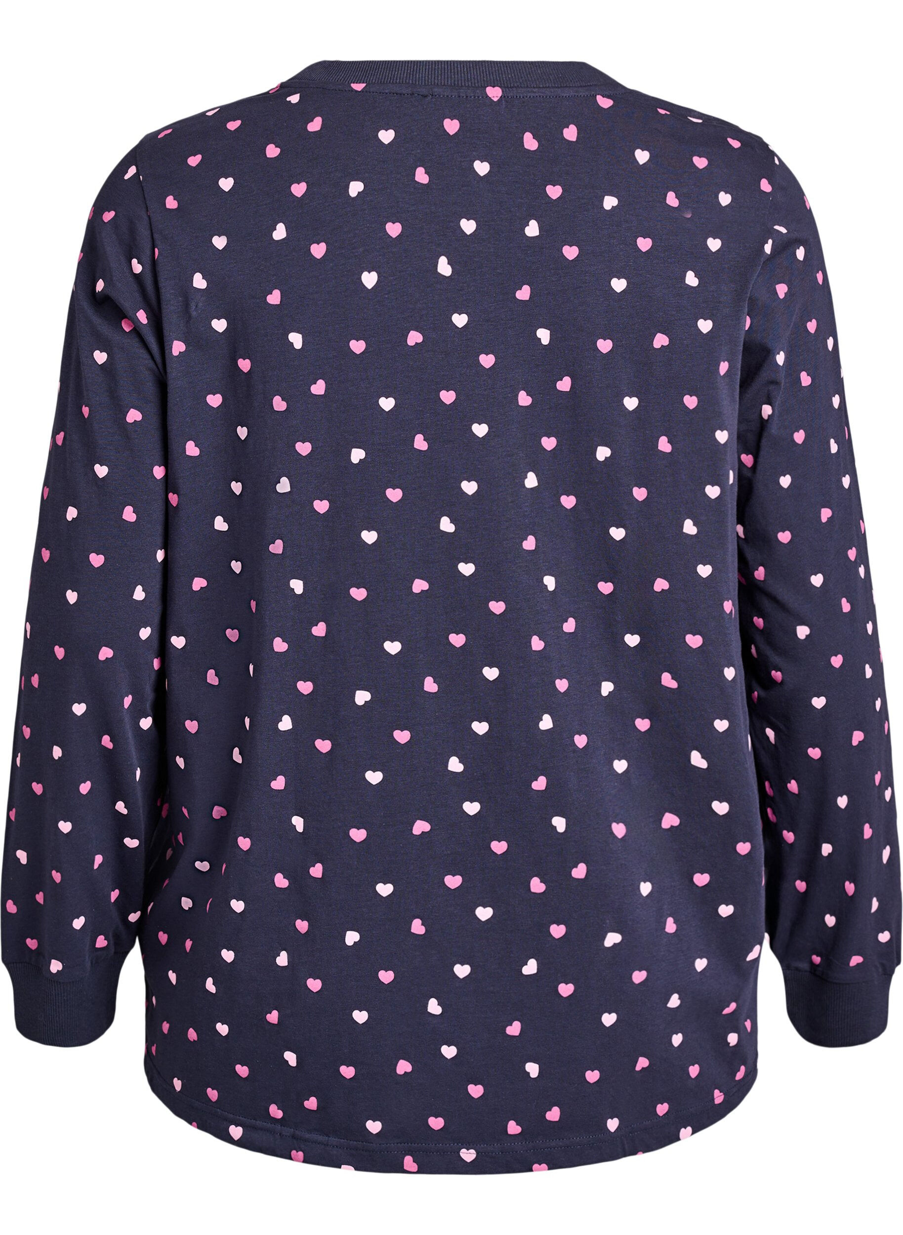 Zizzi Bedrukte nachttop, Blauw, Packshot image number 1