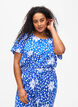 FLASH - Viscose blouse met korte mouwen en print, Blauw, Model image number 0