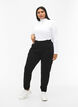Cargo broek met elastische taille, Black, Model image number 0